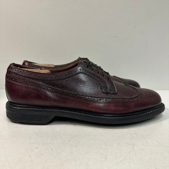 VGUC Rancourt & Co. x Sperry Top Sider Burgundy Wingtip Longwing 10 Narrow (S) main image 10